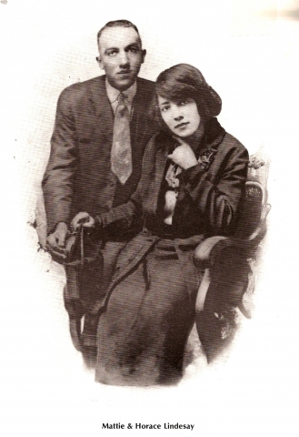 Horace Lindsay and Mattie Hall
(caption on photo)